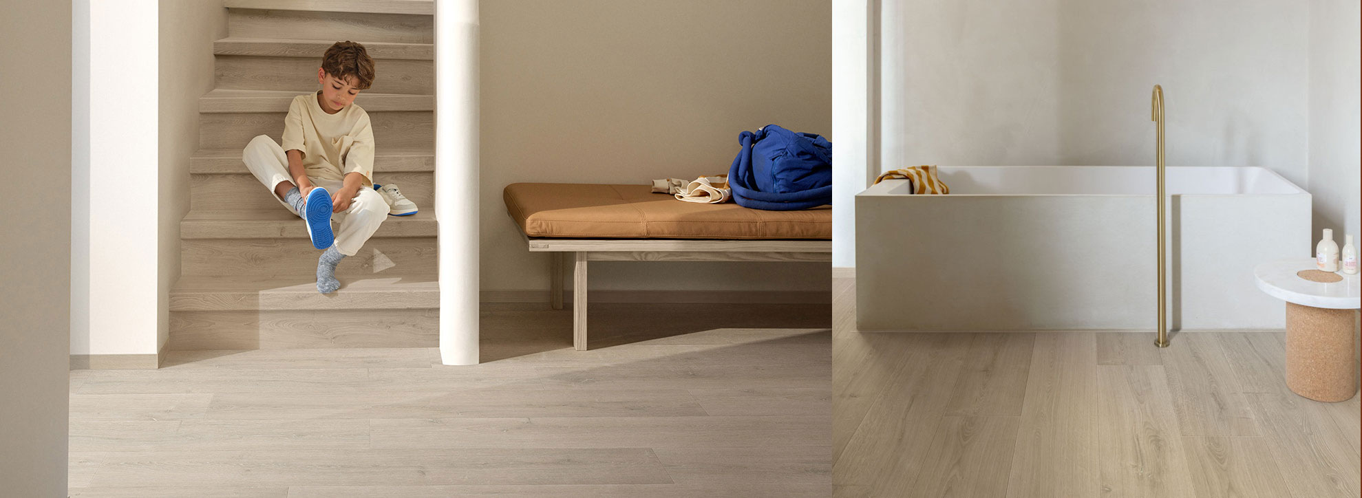 Quick Step laminate flooring in a modern Edinburgh home
