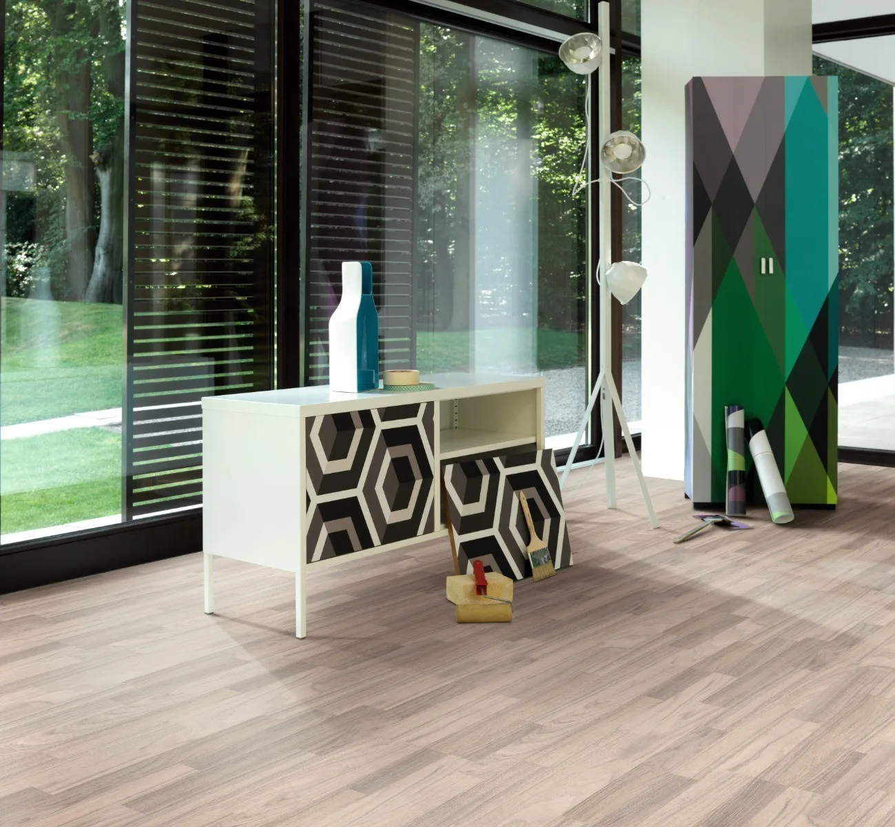 Ocean-teak laminate flooring